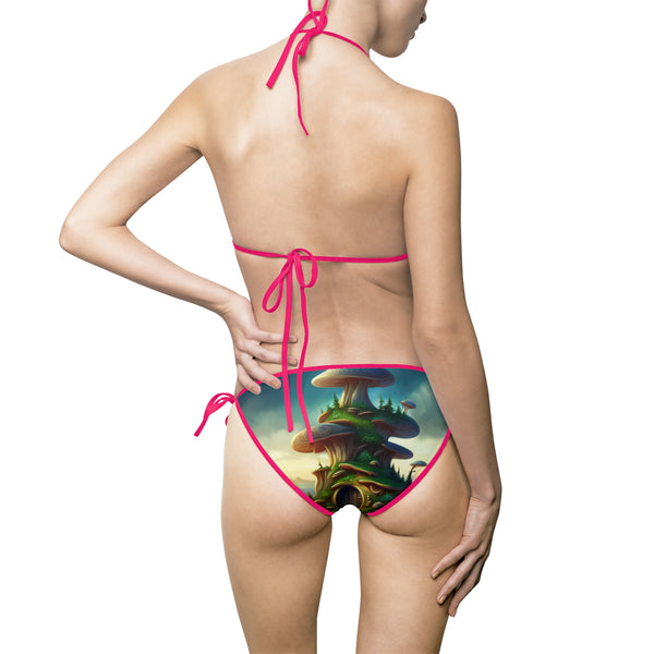 Women's Bikini Swimsuit (AOP) Mushroom Island